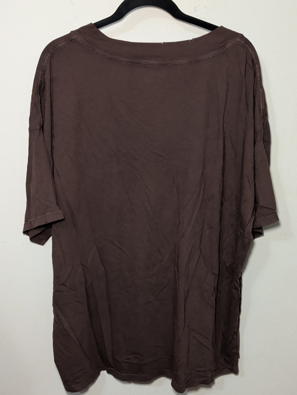 Aerie V-Neck Boyfriend T-shirt Brown Short Sleeve Oversized 100% Cotton Size XL - Picture 5 of 5